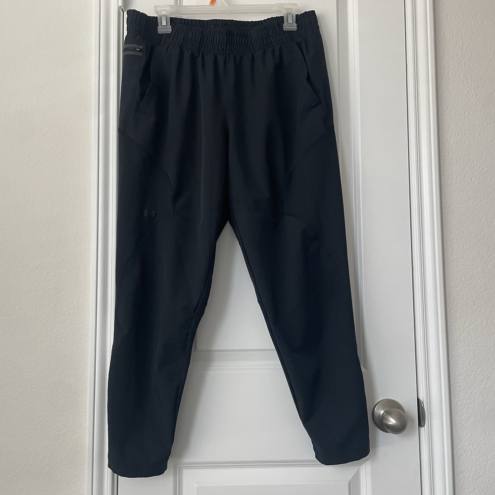 Under Armour Heat Gear Compression Capri Leggings Black Women's Sz Large Gym